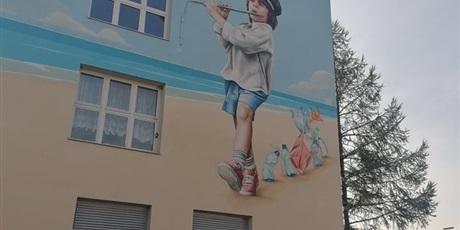 Powiększ grafikę: Mural w ramach akcji "Gdańsk bez plastiku"